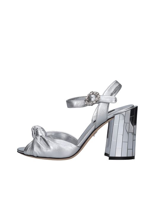 Leather sandals DOLCE&GABBANA | VG0002ARGENTO